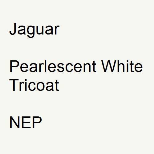 Jaguar, Pearlescent White Tricoat, NEP.